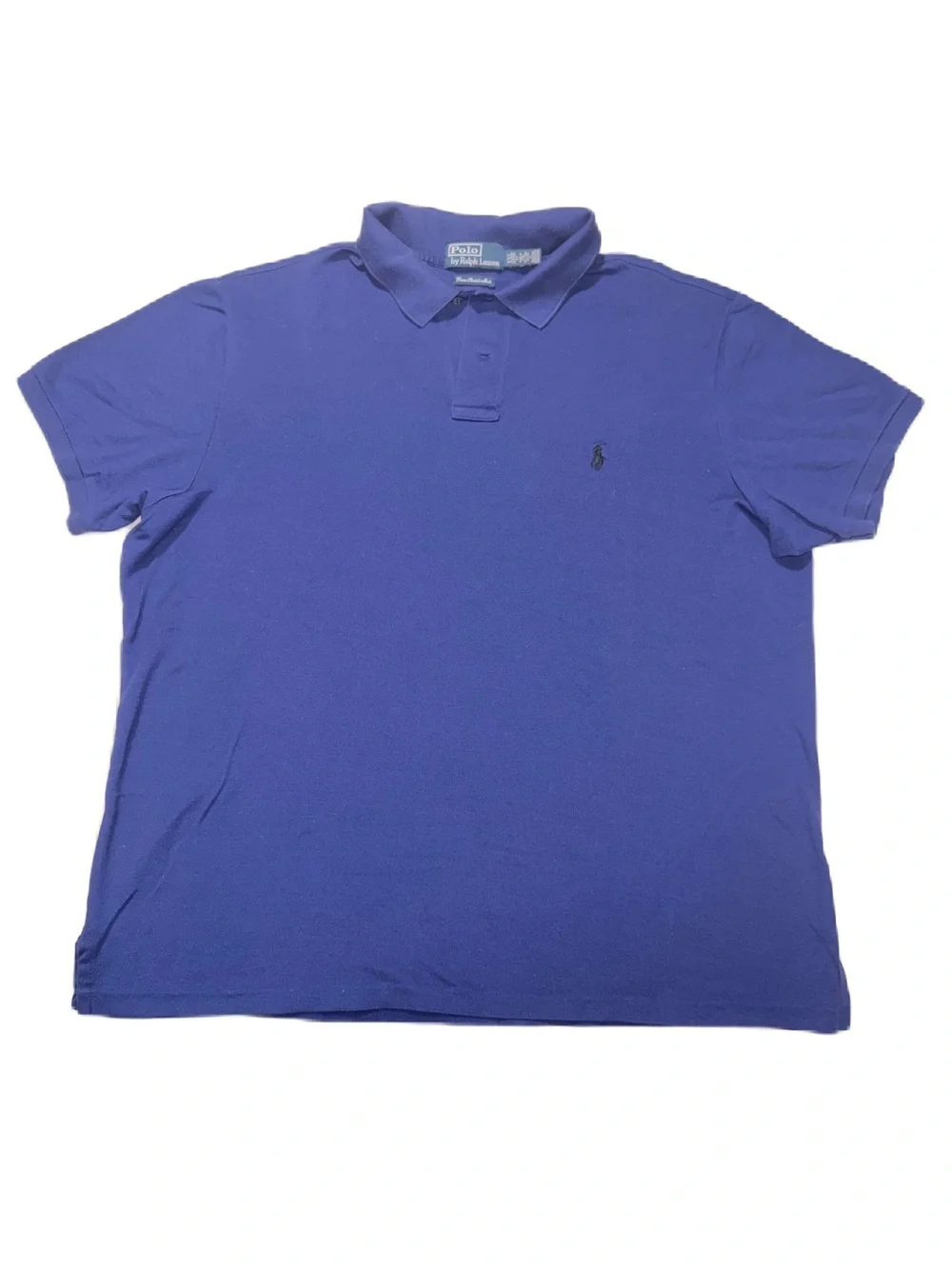 Polo Ralph Lauren Custom XXL Men’s Royal Blue Sleeve Polo Shirt Stretch Mesh EUC